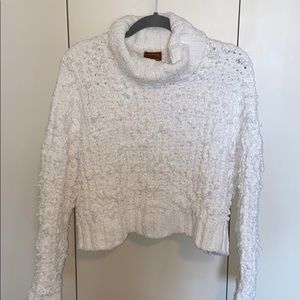 Cropped turtle neck sweater